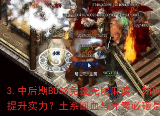 3.�к���BOSS����������ԣ��������ʵ������ϵ��Ѫ��Ԫ�ر����ǹؼ�