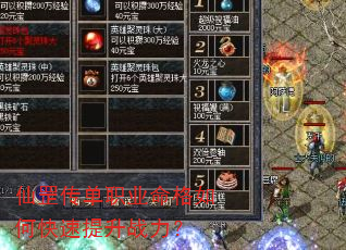 仙罡传单职业命格如何快速提升战力? 仙罡传单职业命格如何快速提升战力?