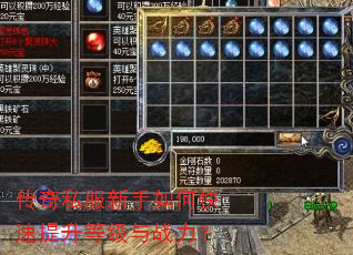 传奇私服新手如何快速提升等级与战力? 传奇私服新手如何快速提升等级与战力?