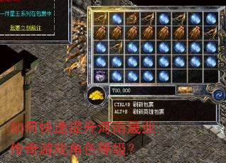 如何快速提升河南晟业传奇游戏角色等级? 如何快速提升河南晟业传奇游戏角色等级?