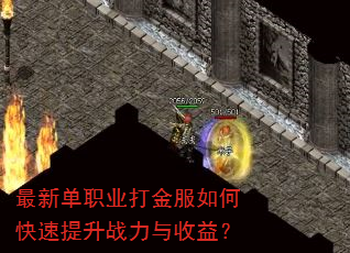 最新单职业打金服如何快速提升战力与收益? 最新单职业打金服如何快速提升战力与收益?