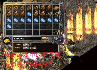 传奇游戏中的金币到底有哪些实际用途? 传奇游戏中的金币到底有哪些实际用途?
